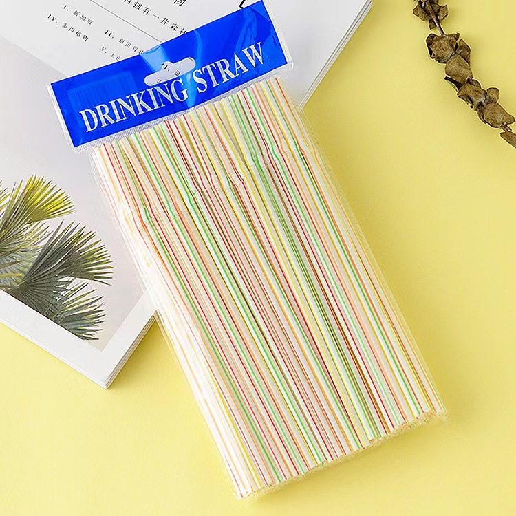Disposable colored elbow plastic straw lengthening curved fruit juice drink milk tea straw 100 packs