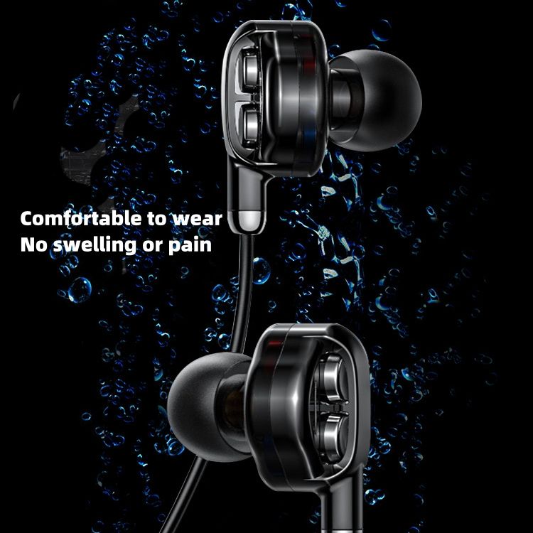 Wired Headset Earphones Quad core deep bass in ear wired headphones With microphone Adjustable tone CRRSHOP High sound quality mobile earphones digital audio video earphones