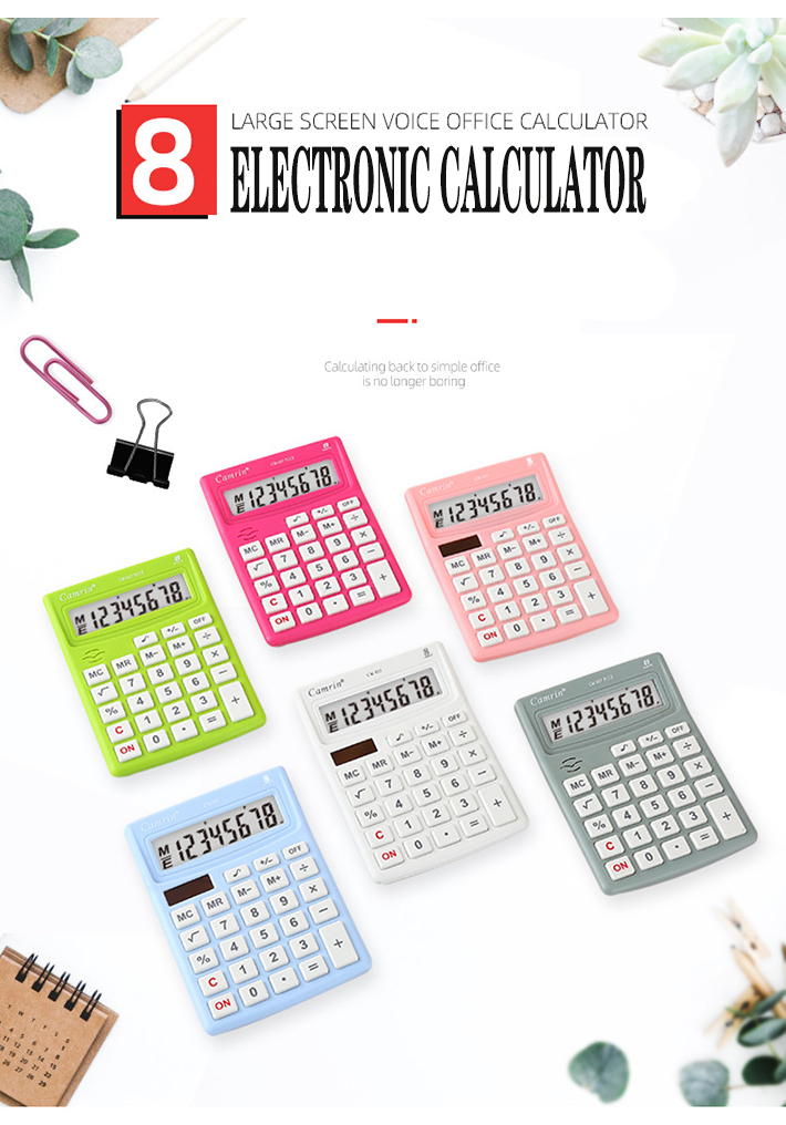 CM-68V PLUS 8 Digits Electronic Calculator Large Screen Desktop Calculators Home Office School Study Calculators Financial Accounting Tools