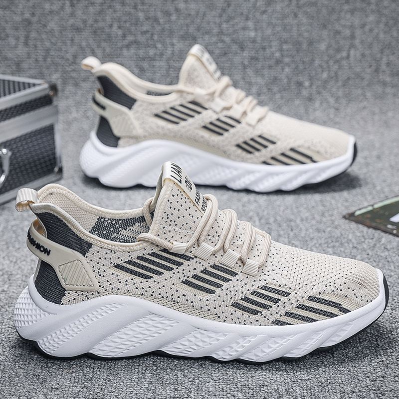 2024 autumn new breathable men's sneakers mesh men's shoes casual shoes men's fashion flying woven running shoes AD128
3