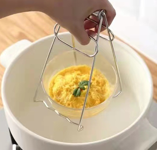 1 pcs  Stainless Steel Foldable Hot Dish Clamp Anti-Scald Bowl Clip Plate Pot Gripper Kitchen Utensil Holder Kitchen Tool