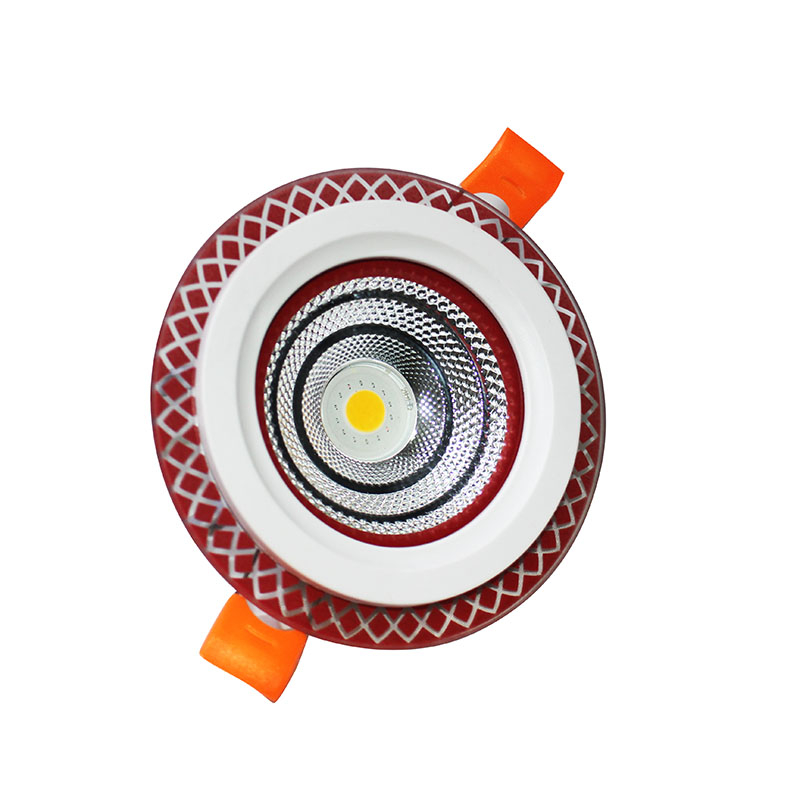Leopard Cat 7W Downlight Warm white + blue light + purple lightRa=85 630Lm Tricolor Downlight  plastic embedded recessed led spotlight for home office led Downlight Ceiling Lights