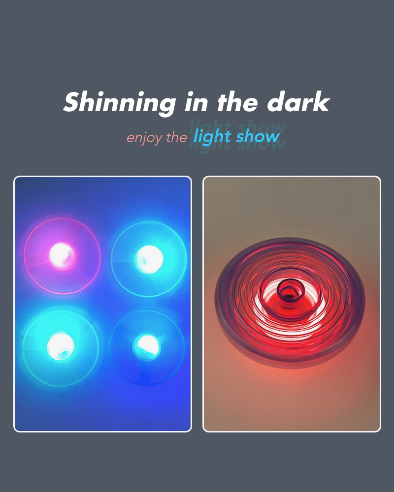 Toy for Kids, Flying Saucers, Frisbee Kit, Spinning Tops, Combo Pack, UFO, Boomerang, Gift for Boys, Girls, with Sparkling Lights, 7 in 1 Set