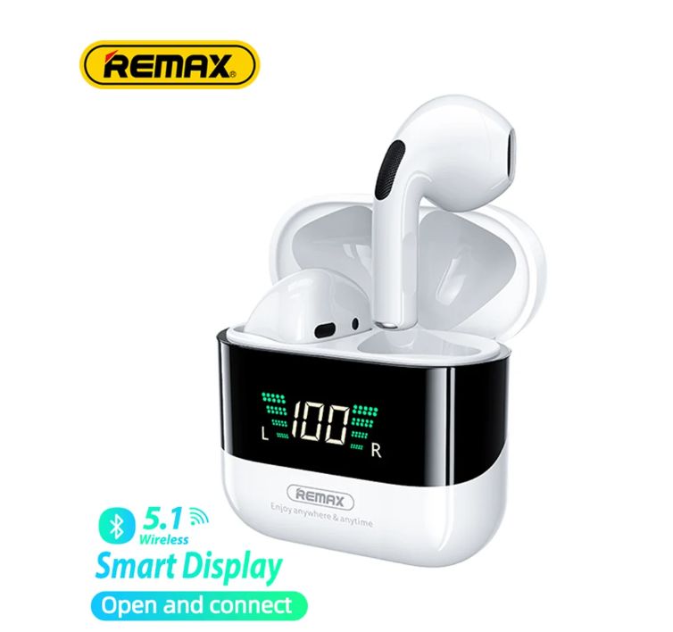 Remax TWS-10 Plus Ultrathin Metal True Wireless Earbuds For Music & Call With Digital Display