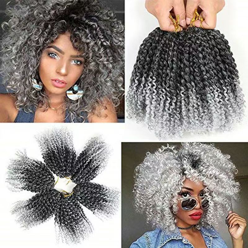 Wig African popular dreadlocks curly hair colored crochet hair