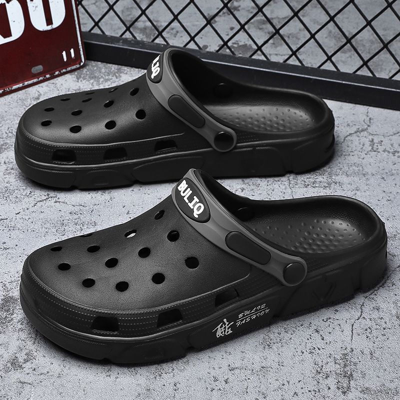 Men's Breathable Clogs Sandals, Summer Slip-on Hollow Out Garden Shoes, Non-slip Lightweight EVA Beach Shoes, 2 Colors Available, EU Sizes 41-45
