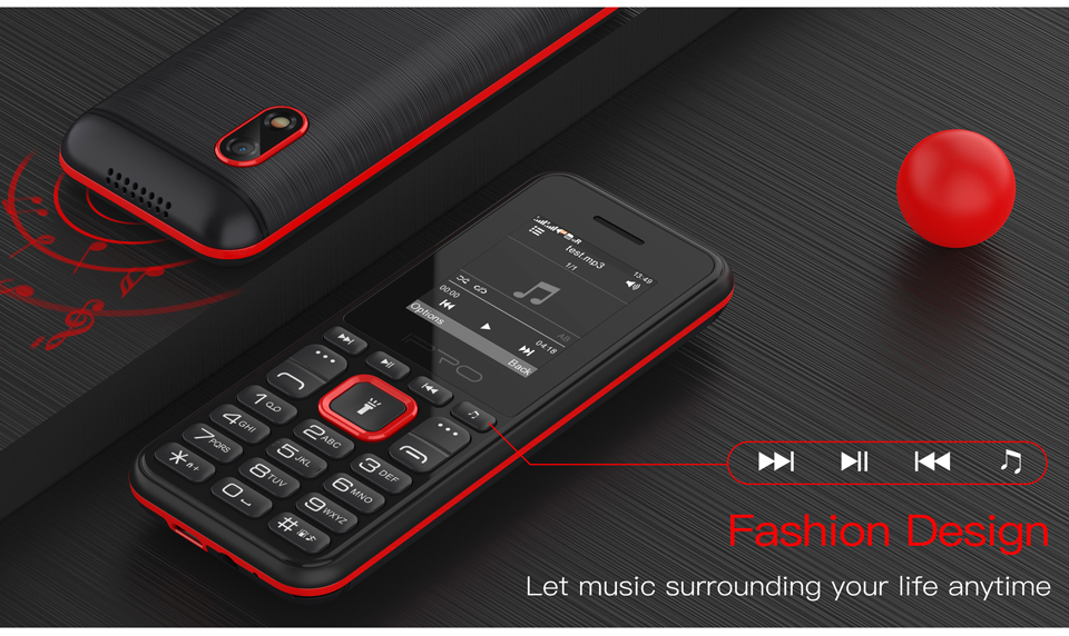 IPRO F184 1.77 Inch Multi Media Button Wireless FM 800mAh Battery Feature Bar Phone Mobile Phone Dual SIM Card  FM Torch  Cell Phone