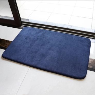 Ultra soft Absorbent Mat Non-Slip Memory Foam Mat Machine Washable Soft Bath Mat Easier to Dry Floor MatBLUE SMALL SIZE 60*40