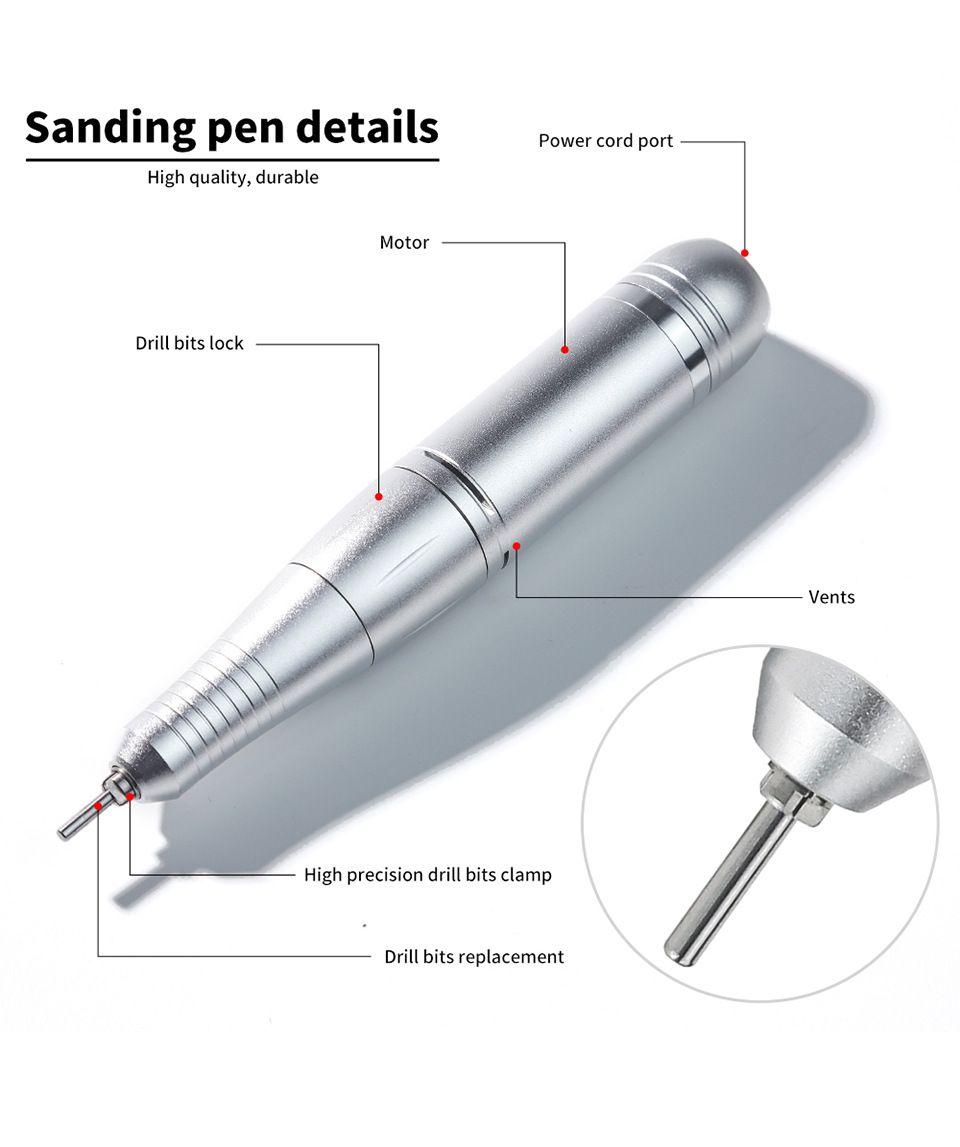 DMJ-V1 45000RPM Professional Rechargeable Electric Nail Drill Machine Portable Cordless Nail File For Acrylic Gel Nails Remove