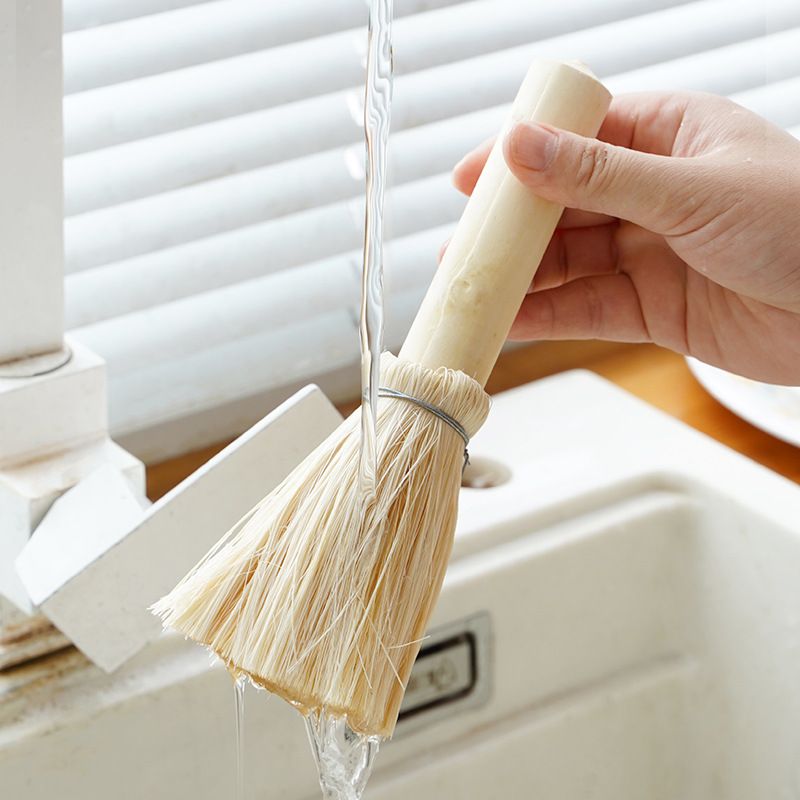 Brush Pot Artifact Kitchen Use Coconut Brown Natural Dishwasher Brush Does Not Hurt Pot, Does Not Stick to Oil Cleaning Brush Water Cup Dishwasher Brush