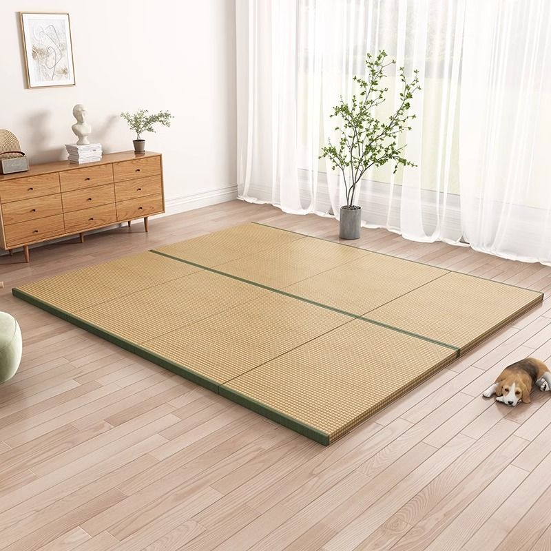 Floor Mattress: Foldable Coconut Fiber Sleeping Mat for Living Room, Bedroom, and Guest Room - Lightweight, Breathable & Provides Back Support.