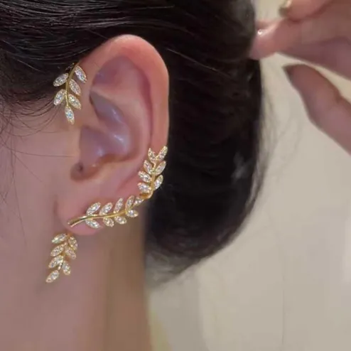 1pcs Korean Style Butterfly Ear Clips Without Piercing For Women Sparkling  Zircon Ear Cuff Clip Earrings Wedding Party Jewelry Gifts