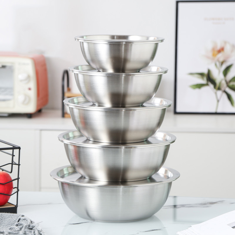 Stainless Steel Mixing Bowls (Set of 10) Stainless Steel Mixing Bowl Set - Easy To Clean, Nesting Bowls for Space Saving Storage, Great for Cooking, Baking, Prepping