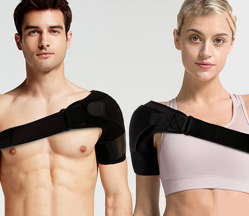 Adjustable Breathable Light Weight Adjustable Gym Sports Single Shoulder Brace Support Strap Wrap Belt Band Pad Men Women