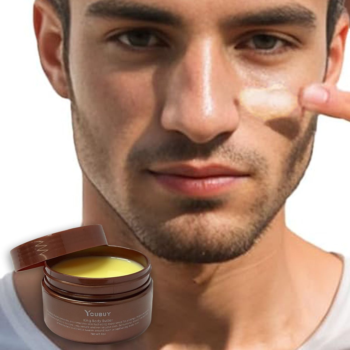 Cross border exclusive YOUBUY men's cologne body lotion with moisturizing, smooth, non greasy, and anti drying plant-based skincare lotion