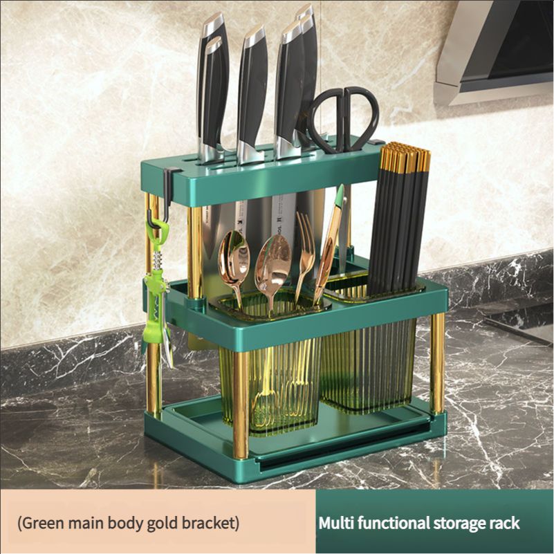 Kitchen rack bowl and chopsticks storage box multi-function drain table knife holder