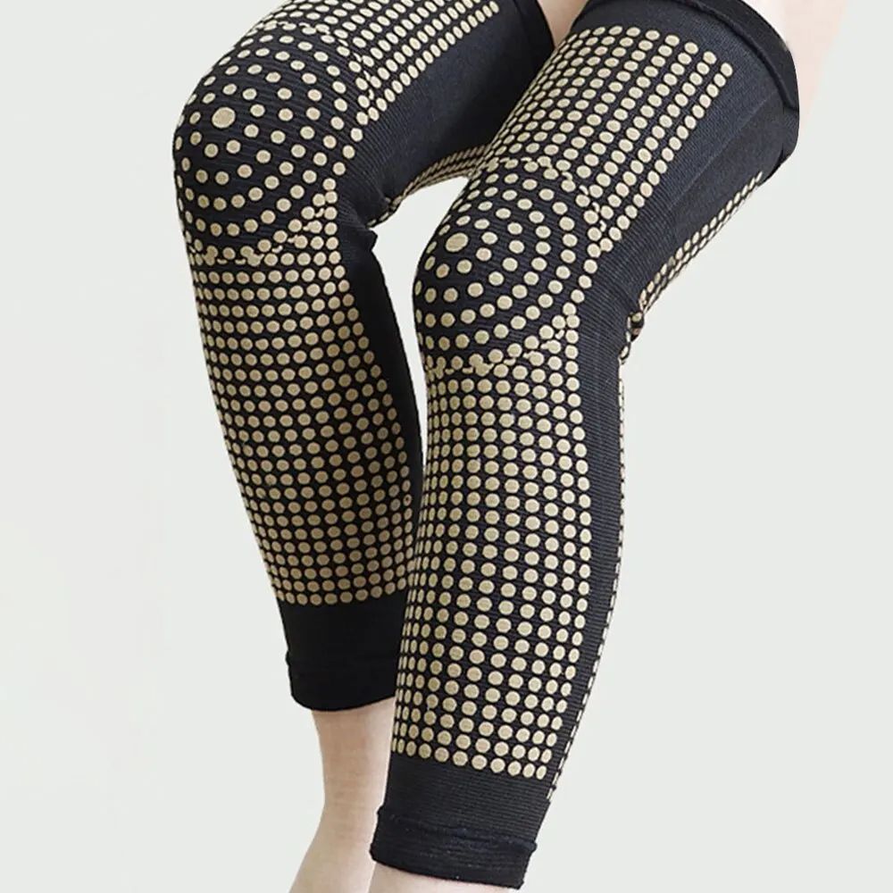1 Pair Dot Heating Knee Pads Brace Sports Kneepad Tourmaline Knee Support For Arthritis Joint Pain Relief Recovery Unisex