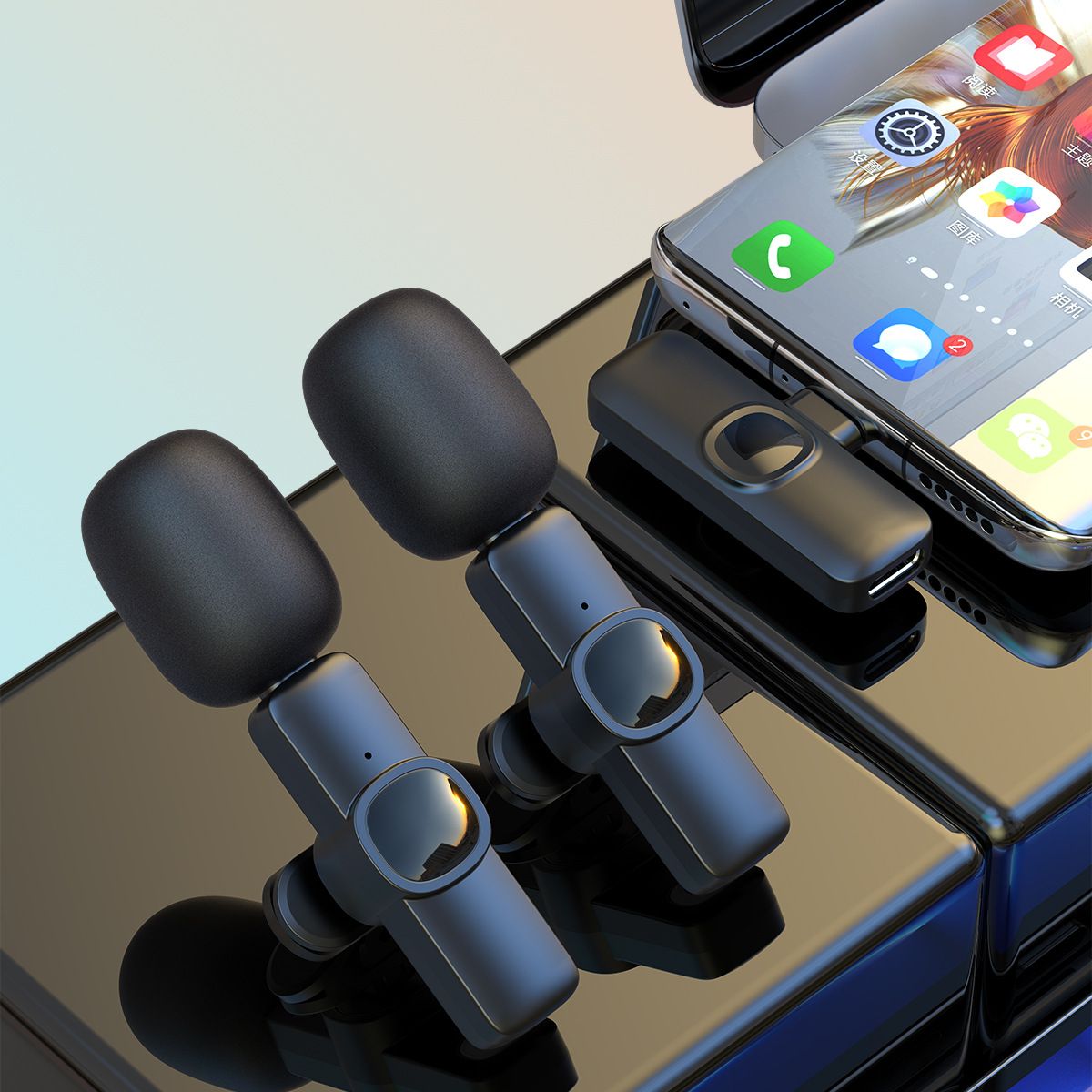Private model J1 wireless collar microphone mobile phone live broadcast reception noise reduction wireless microphone