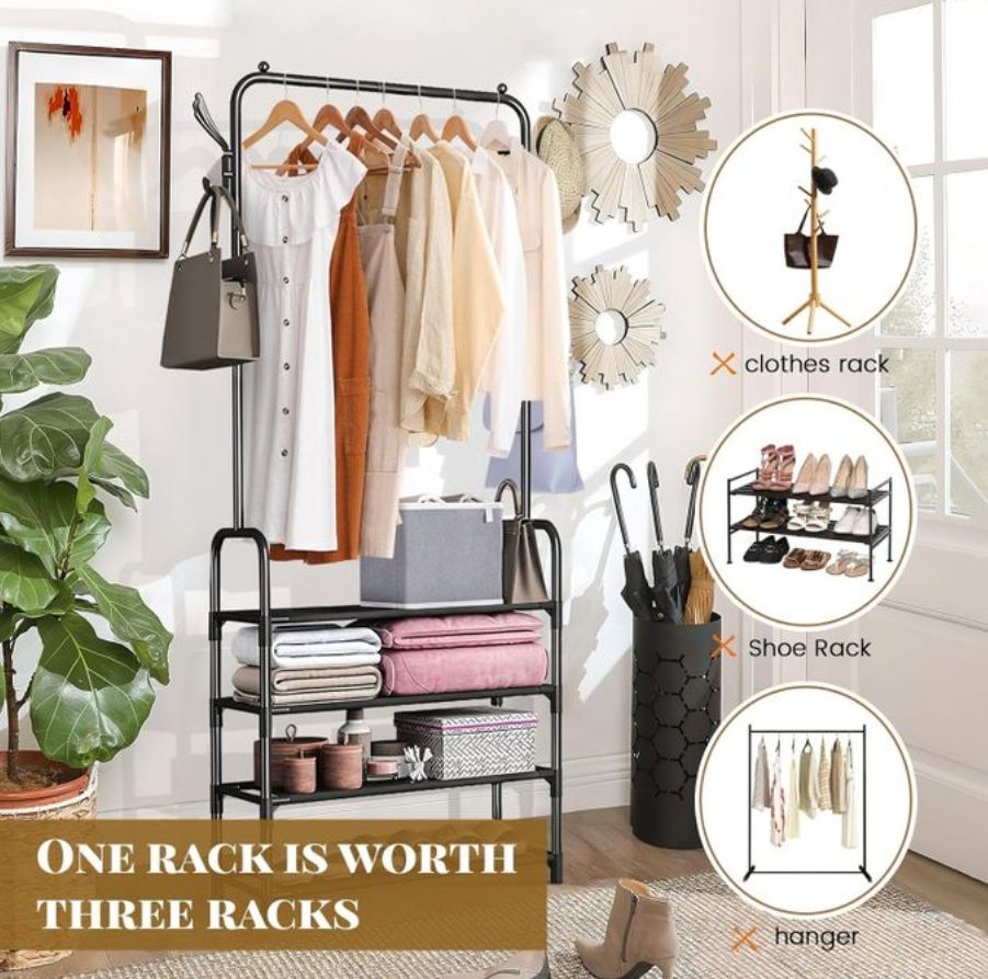 5 Tier - Multi-functional Coat Rack,5 layersStorage scenes: dormitories, apartments, houses
