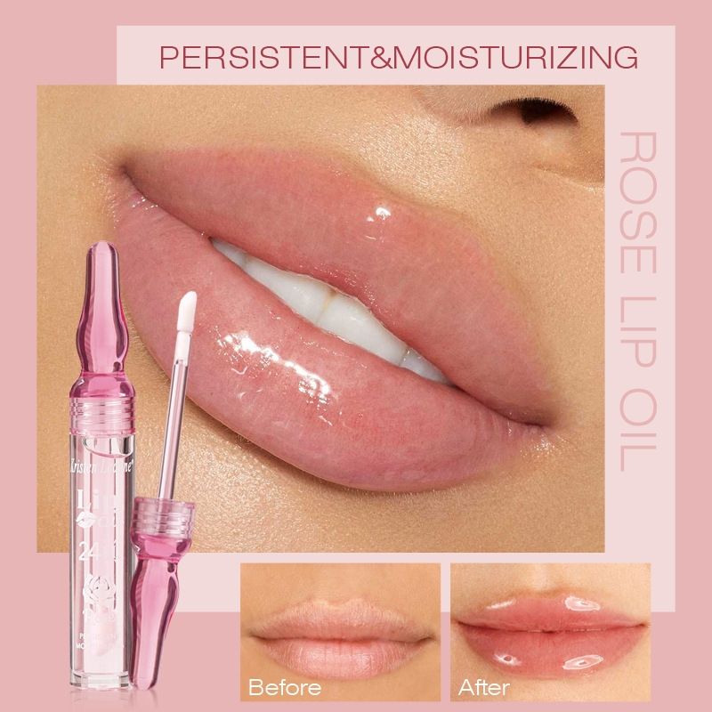 Warm change lipstick rose petal Moisturizing Lip Gloss lip oil Moisturizing, nourishing, repairing