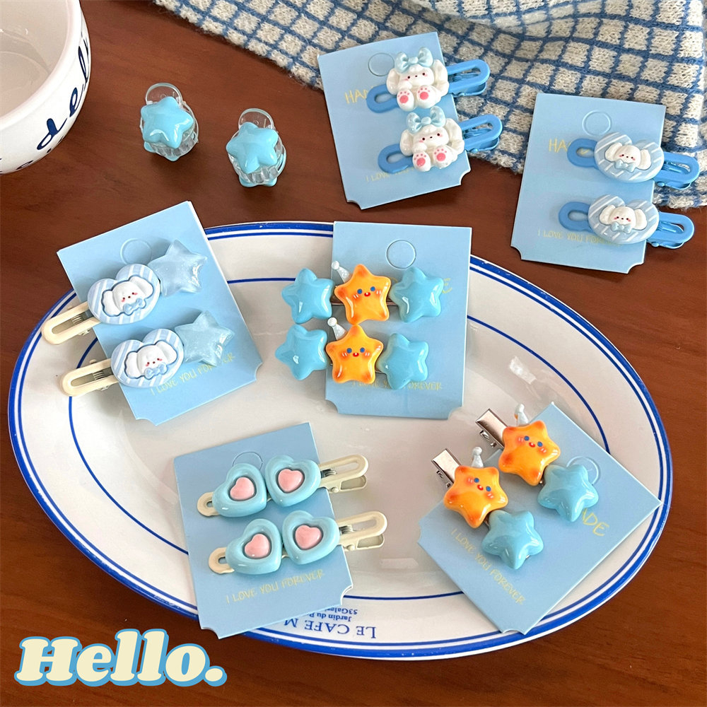 FJ1259 Women Cute Cartoon Star Bear Puppy Hairpin Hair Accessories
