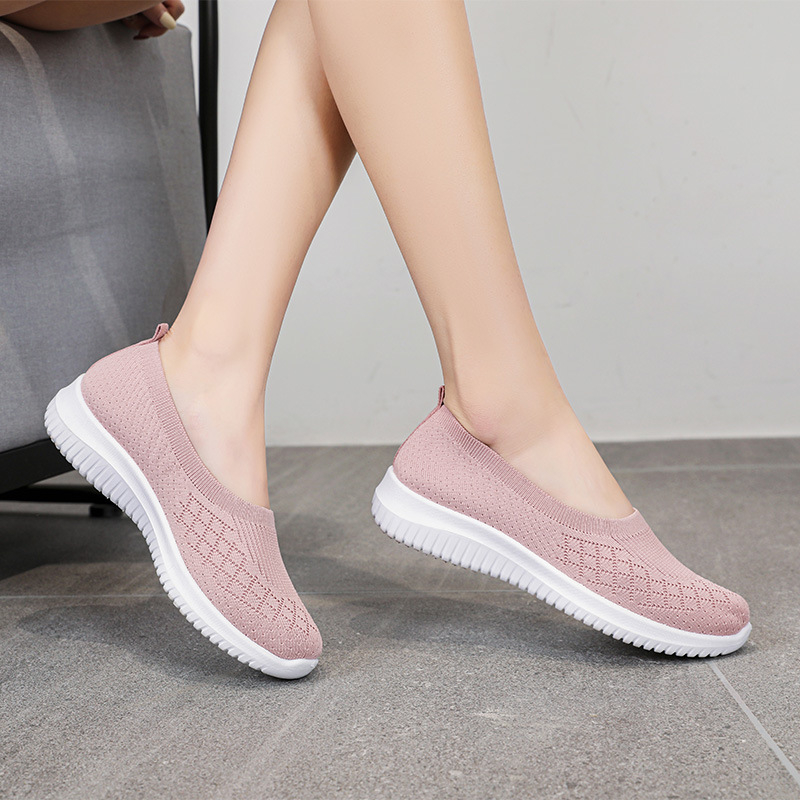 M3-0416 Mesh Shoes Women Summer Old Beijing Cloth Shoes Women's Shoes Breathable Hollow Mesh Casual Sneakers Women Middle-aged Mom Shoes