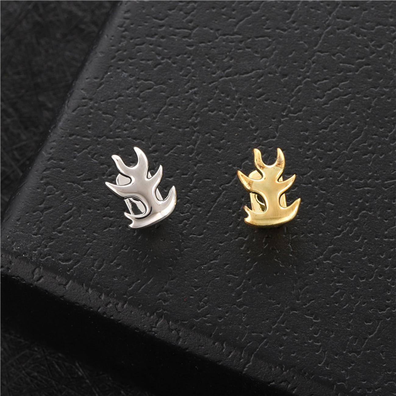 Hip Hop Braces Single Tooth Flame Teeth hip-hop teeth grillz tooth grillz 【Ordinary flame-shaped grillz】