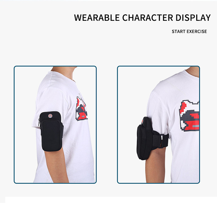 Universal Sports Arm Bag Exercise Workout Running Gym Armbands Phone Holder Pouch Case with Earphone Hole for 6.35'' Phone