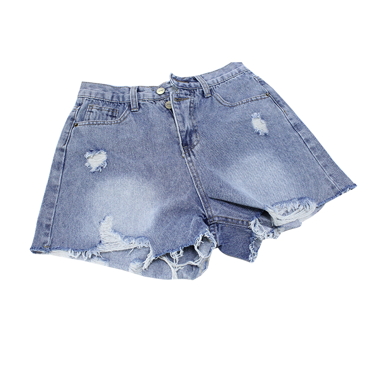 Women's High Waist Vintage Casual Cut Off Ripped Jeans Denim Shorts