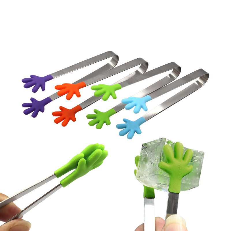 Cute Mini Ice Cube Clip Creative Little Palm Non-slip Silicone Food Clip