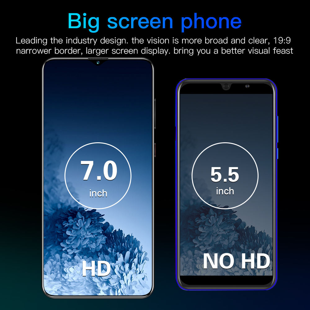 S30 Smartphone 7.0Inch Full screen 12GB RAM+512GB ROM Dual Sim Dual Standby Face Recognition Mobile Phone