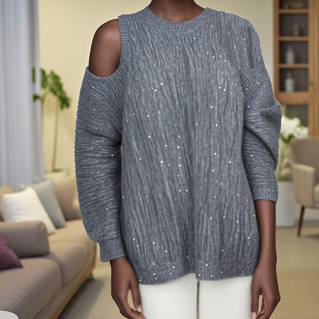 Wool knit Sweater Round Neck Women's Sweater