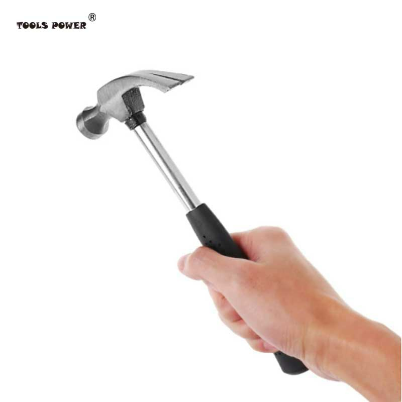 Tool power Multifunctional steel claw hammer rubber handle home drop transport stubby claw hammer heavy duty small stubby hammer with nails multifunctional tool mini hammer for home repair building woodwork