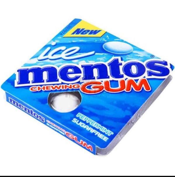 MENTOS ICE CHERRY MINT GUM 8PCS ORANGE MINT, BLUE PEPPERMINT, GREEN SPEARMINT 1.43g
