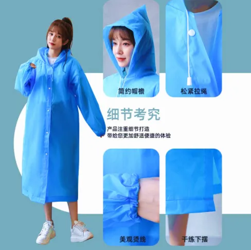 1PCS High Quality EVA Unisex Raincoat Thickened Waterproof Rain