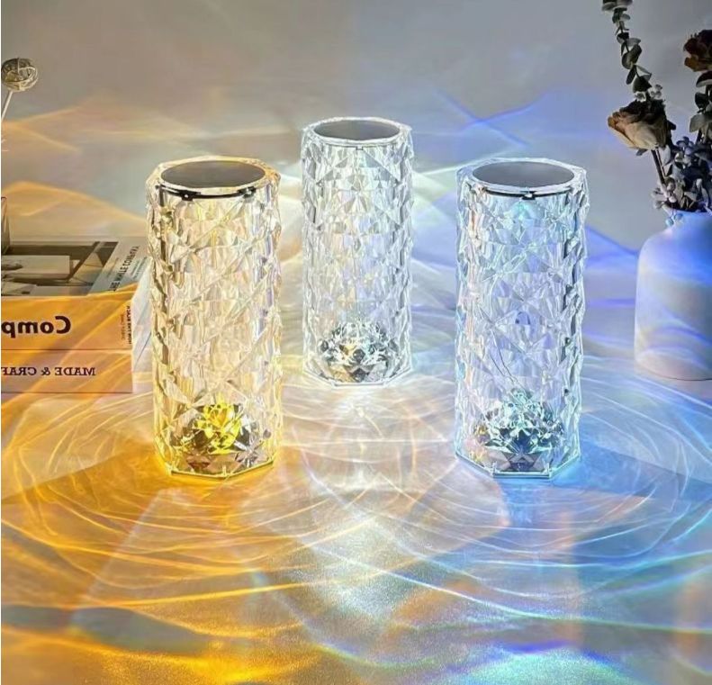Creative RGB rose lamp bedroom internet red atmosphere decorative lamp USB charging touch nightlight