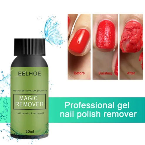 Nail Polish Remover, Magic Soak-Off Gel Nail Polish Remover-Quick,Professional  Nail Polish Remover for Natural, Gel Nails