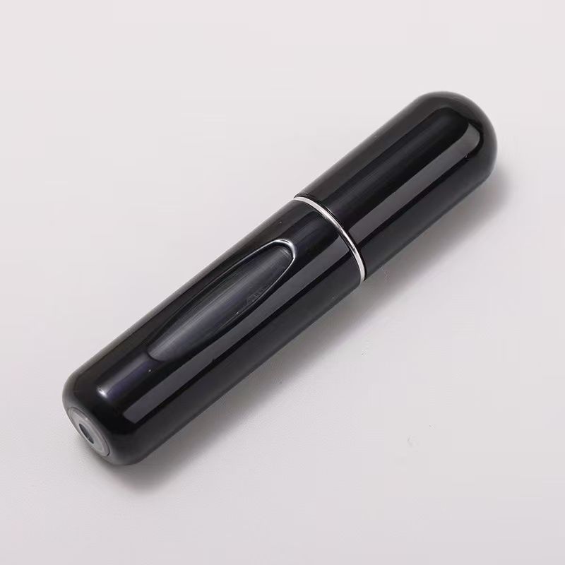 Refillble 5ml Refillable Mini Perfume Spray Bottle Aluminum Spray Atomizer Portable Travel Cosmetic Container Perfume BottleBlack
