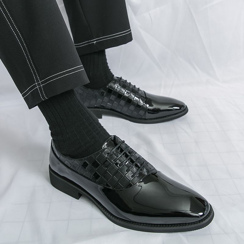 Men Patent Leather Formal Shoes Man Luxury Elegant Dress Shoe Male Footwears The Suit For Official Office Wedding Party Business