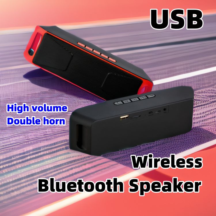 SC208 Bluetooth speaker desktop computer small speaker wireless car speaker dual speaker card insertion gift small speaker Mobile Audio Bluetooth TF FM AUX  USB flash drive