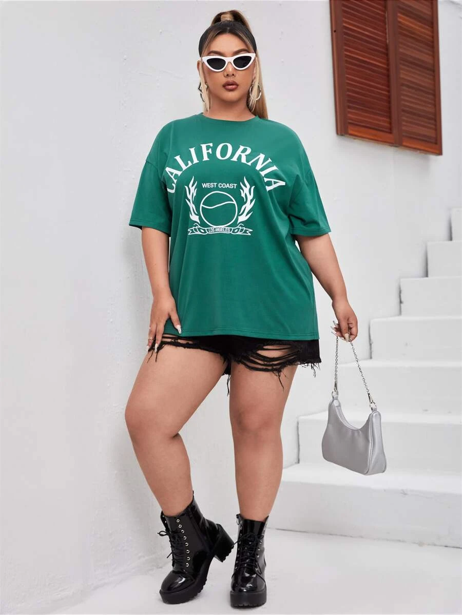 DX048# Women Print Tee T-Shirt pattern random hair