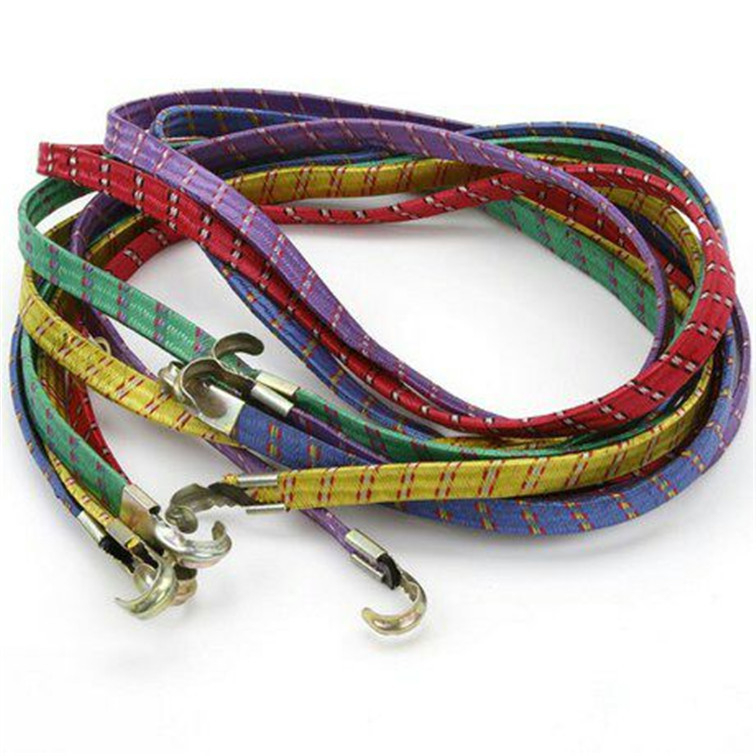 1.8m flat bike rope with a hook motorbike elastic rope electric bike strapping strap elastic rope strapping luggage rope