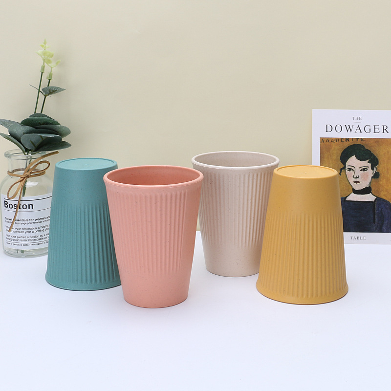 Wheat Straw Cups Water Cup Brushing Cup Household Drinking Water Drink Cup Coffee Cup
