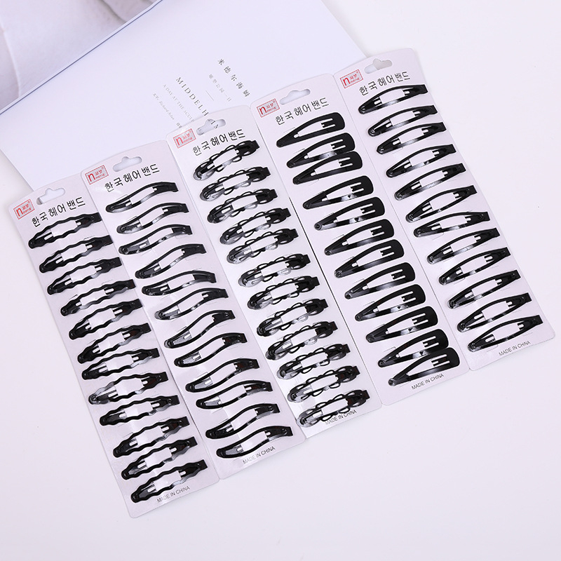 bbj0001 30pcs Bridal Ornament Black BB Clip Word Clip Female Hair Accessories Fringe Clip Updo Tools