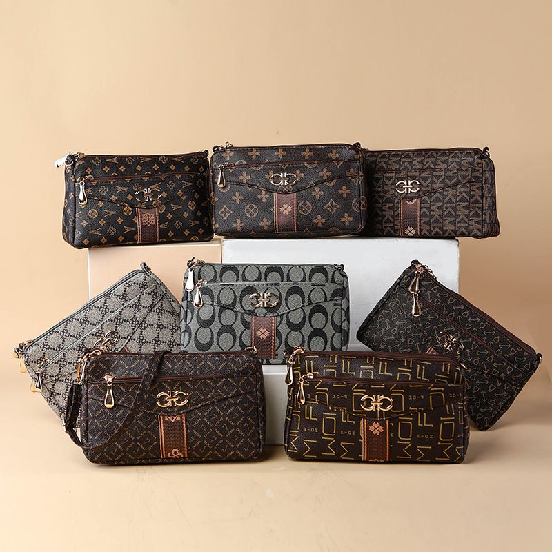 Middle‑aged Mom Women Shoulder Crossbody Bag, Multi‑layer Large Capacity Mini Purse, Versatile Small Coin Phone Bag for Daily Shopping Outing
