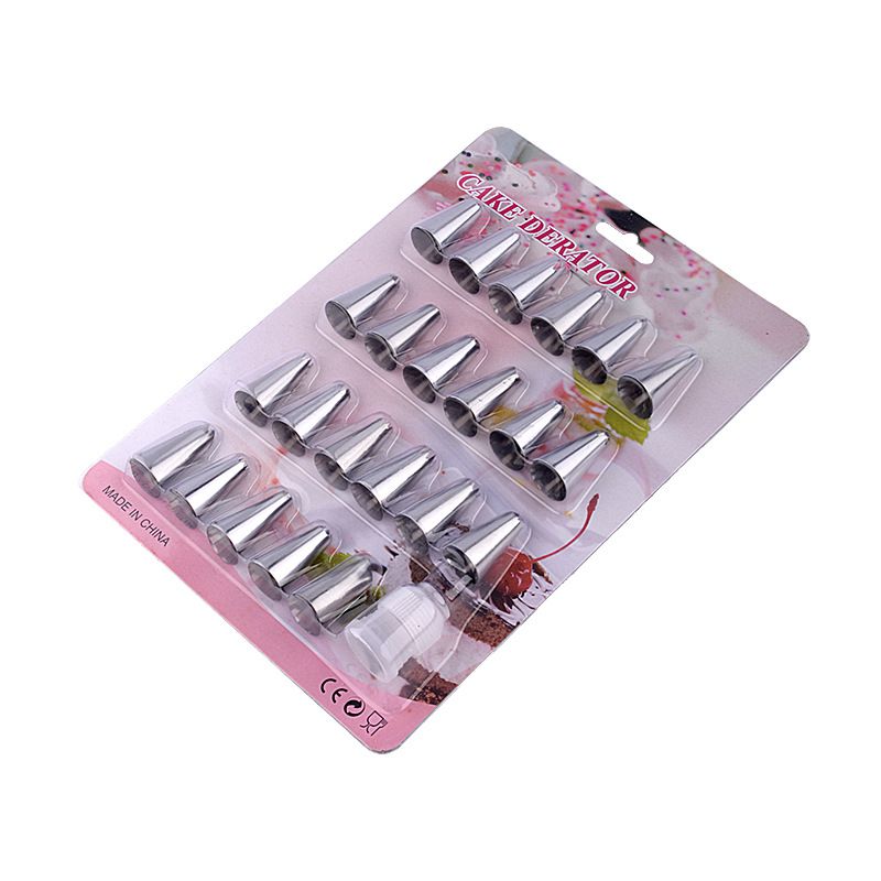 Set of 24 Professional Piping Nozzles Piping Tips for Decorating Cakes, Cupcakes, Icing Compatible with Pastry Bag