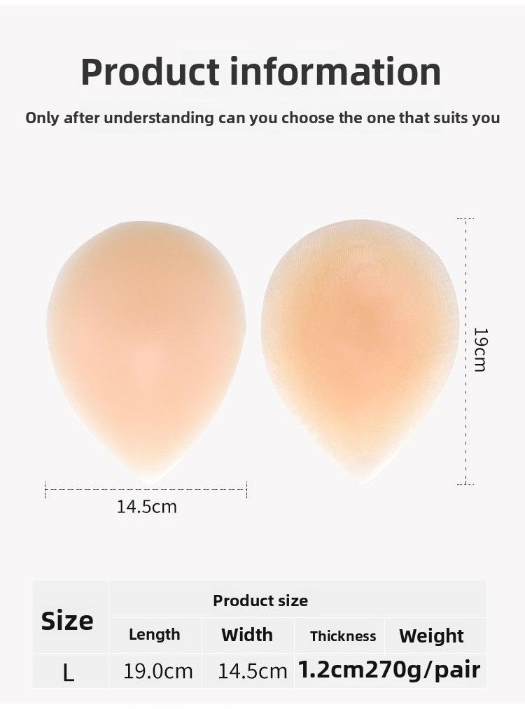 Self-adhesive silicone hip padding with water drop shape. Slimming and showing a thin waist, highlighting the waist-hip ratio. Hip padding for thickening and shaping.