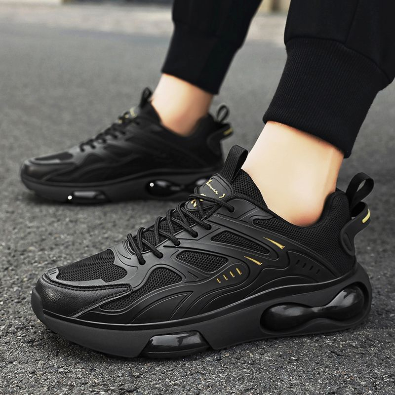 273-006 Men's Spring New Casual Sports Running Shoes Black Breathable Mesh Single Shoes