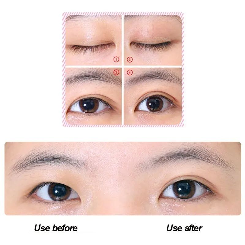600 Pcs Eye Lift Strips Double Eyelid Tape Clear Gray Eyelid Stripe Big Eyes Invisible Double Fold Eyelid Sticker Makeup Tools