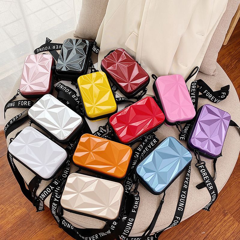 Quilted Diamond Pattern Cosmetic Bag Travel Storage Bag Women's Evening Clutch Hard Case Crossbody Bag Gift Toiletry Case

